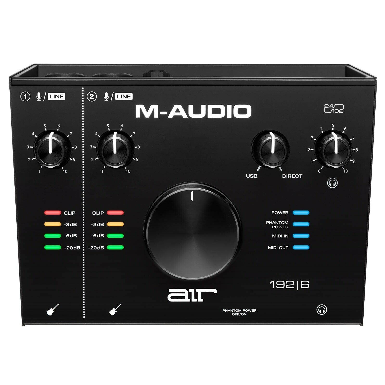 M-Audio AIR 192 | 6 2x2 USB Audio MIDI Recording Interface w P220 Mic & Headpho