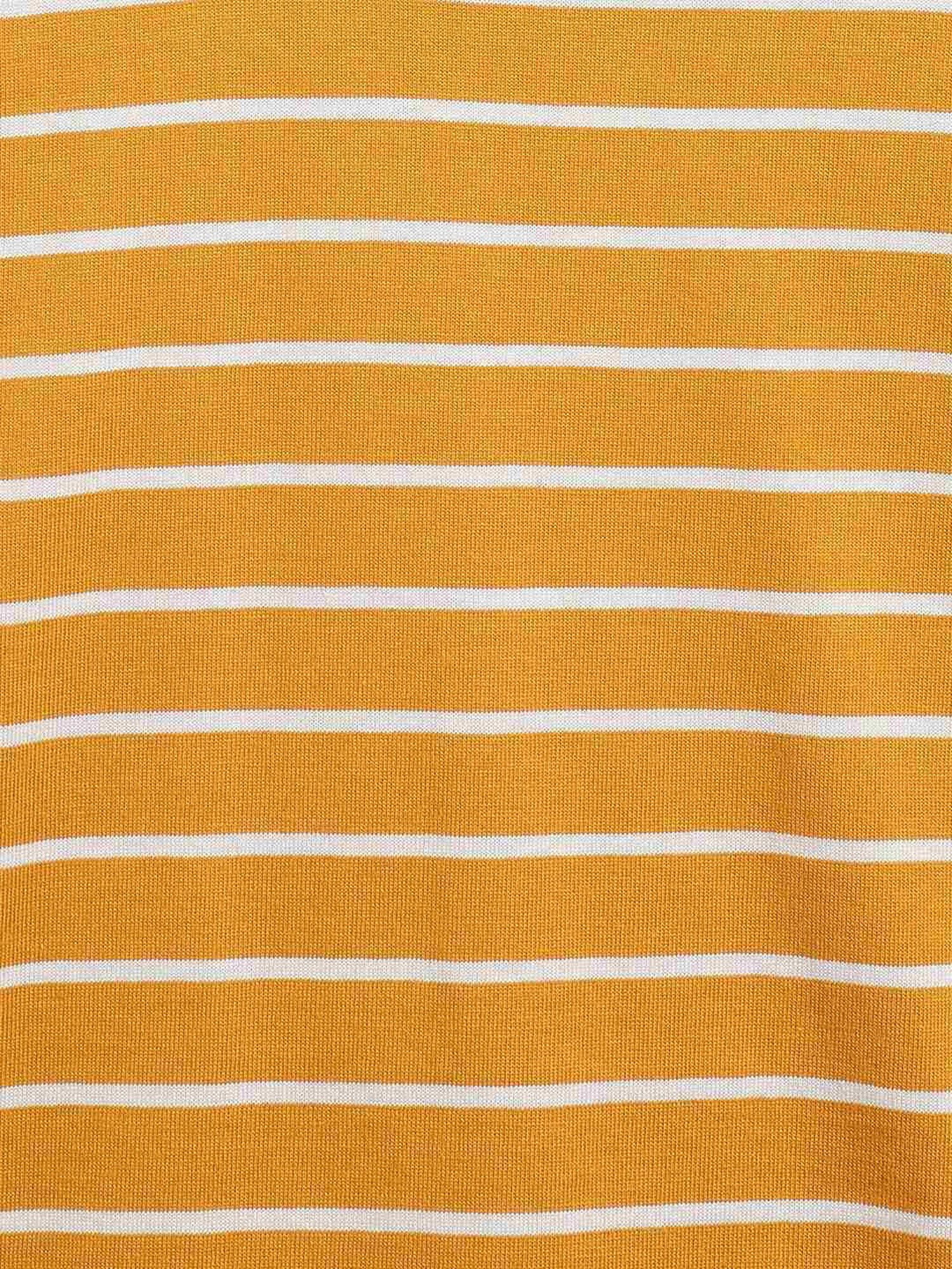 Campana Boys Yellow & White Cotton Striped T-Shirt