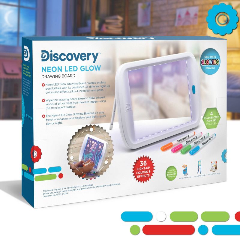 Neon LED Glow Drawing Board - Discovery Kids