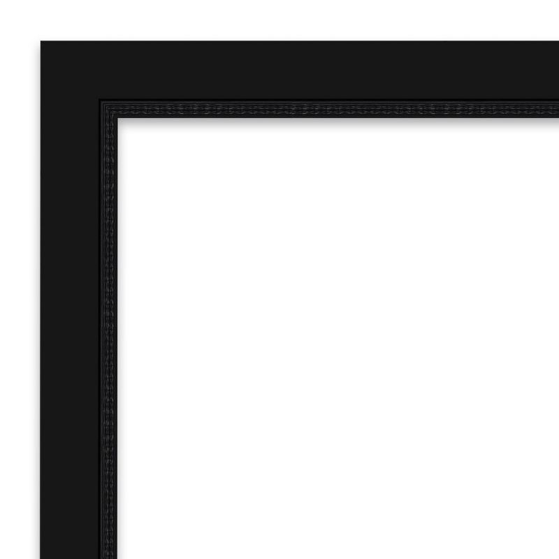 17" x 51" Avon Framed Full Length On the Door Mirror Black - Amanti Art