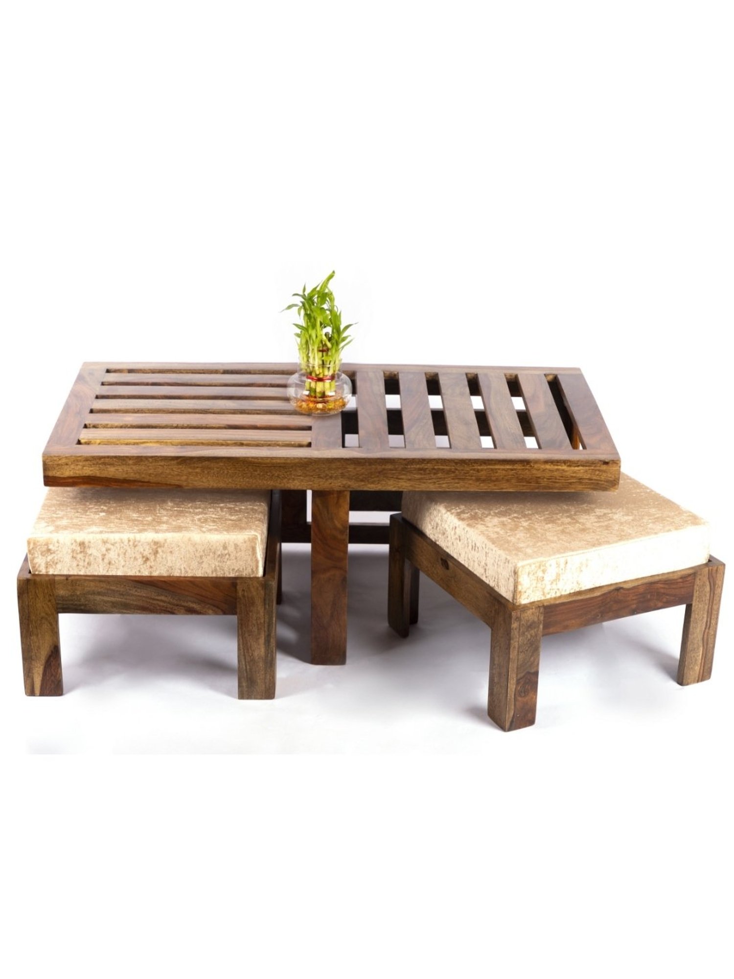 Ikiriya Irish Brown & Beige Wood Coffee Table