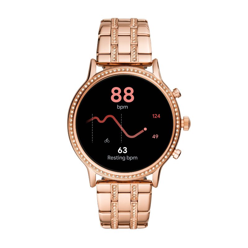 Fossil Gen 5 Smartwatch Julianna HR 44mm - Rose Gold-Tone Stainless Steel