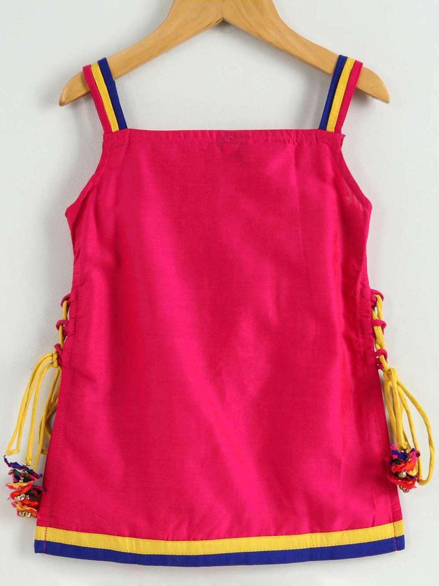 TWISHA Kids Pink & Blue Embroidered Top Set