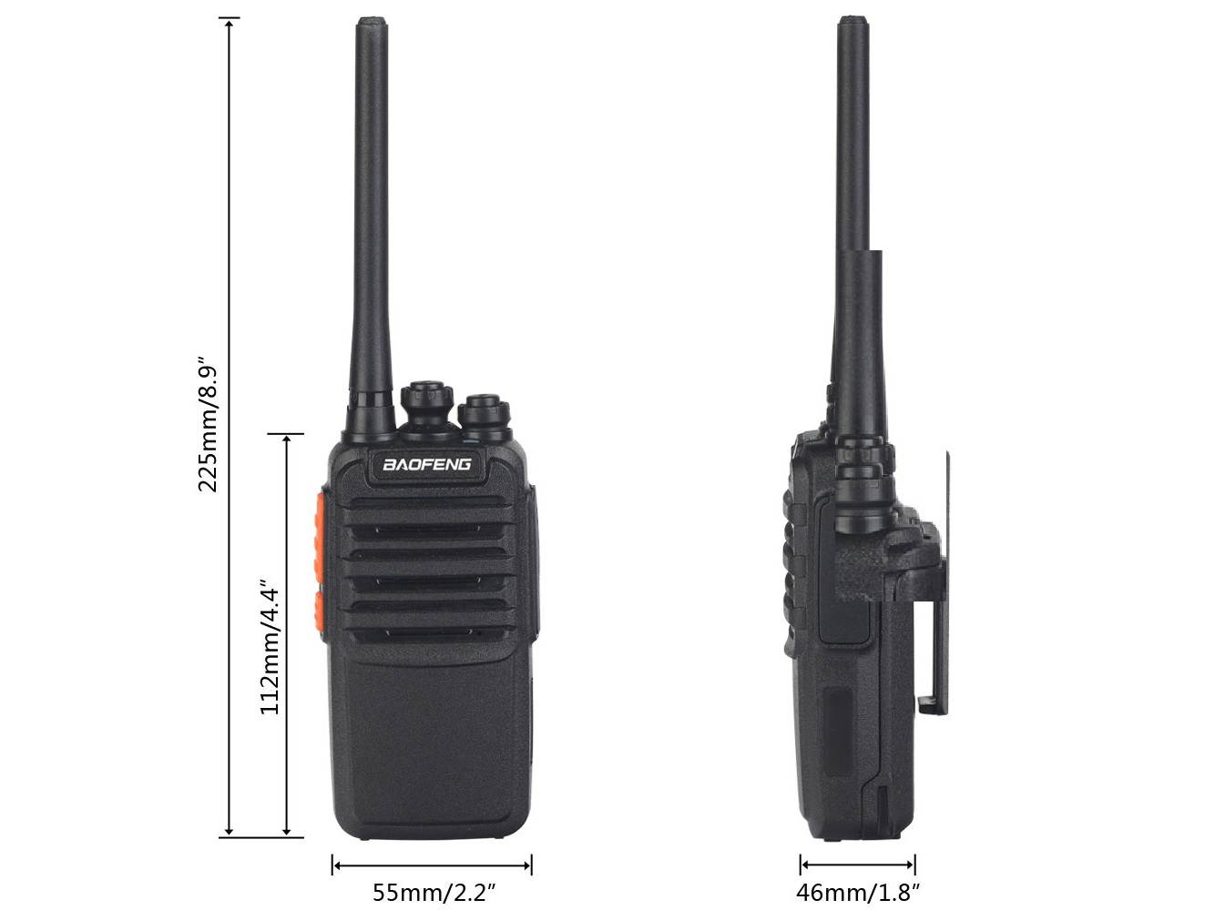 BAOFENG BF-C3 Single USB Cable Chargeable Handheld Walkie Talkie with 2800mAh Battery & Charger & Earphone