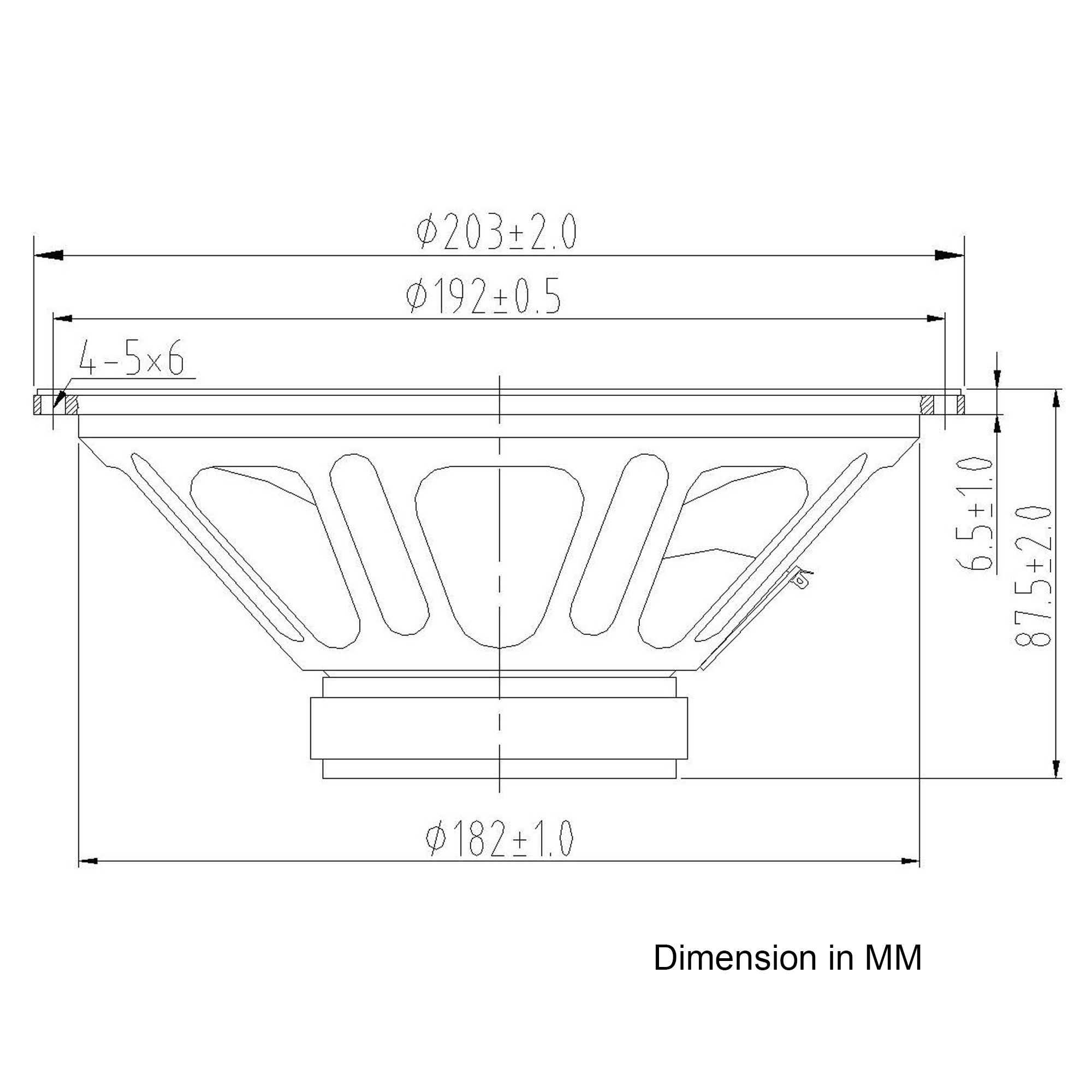 Sound Town 8&rdquo; 120W Steel Frame Woofer (Low Frequency Driver), Replacement Woofer for PA/DJ Speakers (STLF-830)