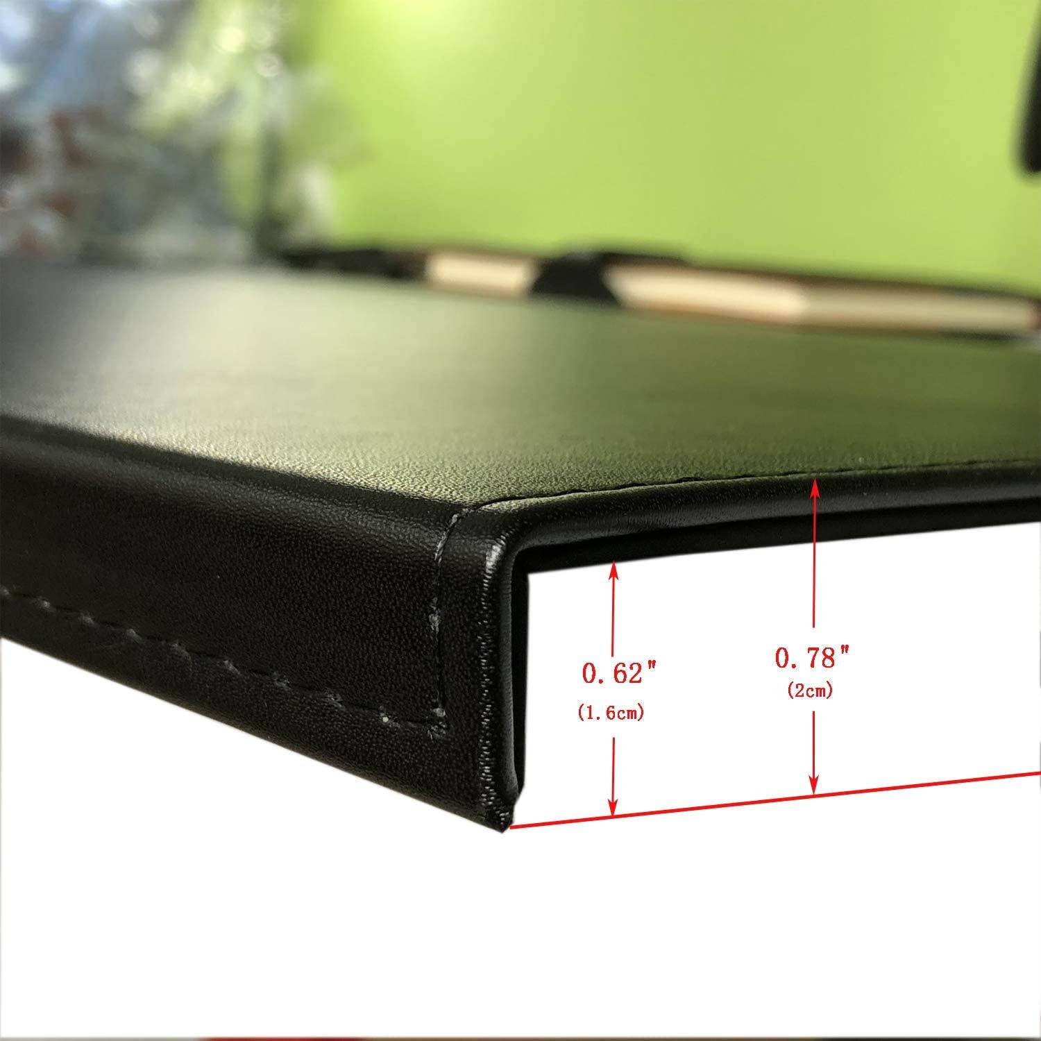 Non-Slip 31.5&rdquo;x 15.8" Soft Leather Surface Office Desk Mouse Mat Pad with Full Grip Fixation Lip Table Blotter Protector