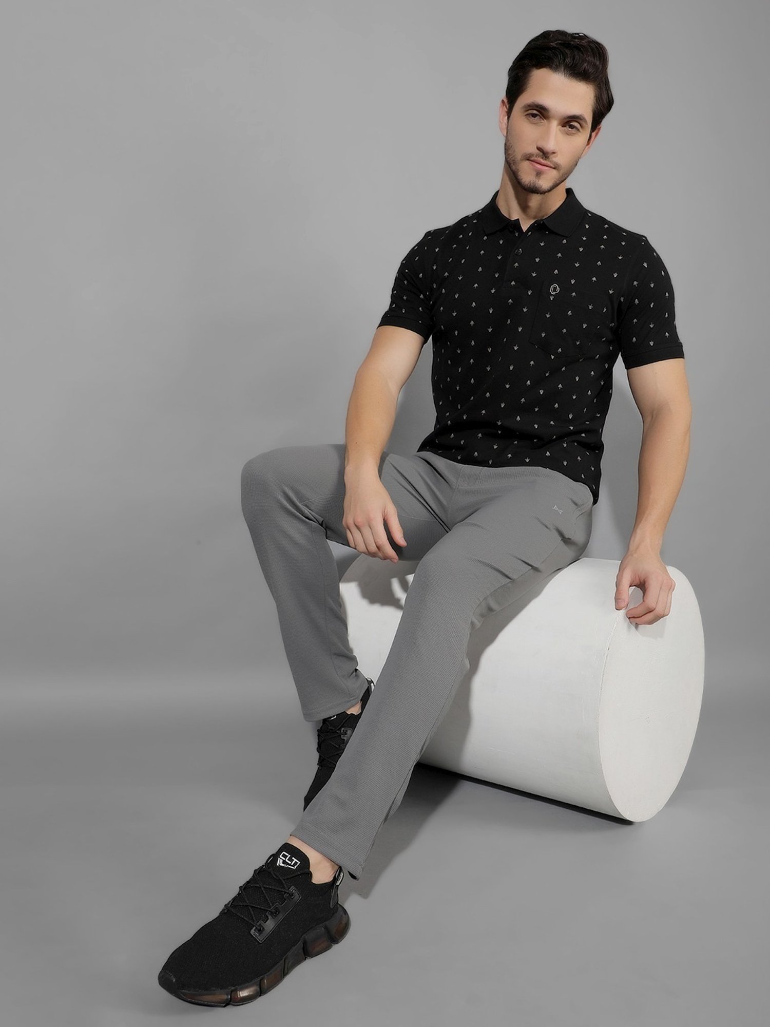 Force NXT Grey & Coal Regular Fit Sports Trackpants - Pack Of 2