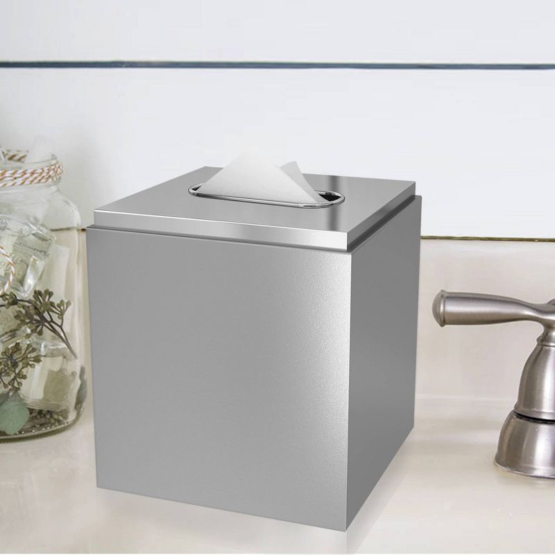 7pc Kingston Bath Accessory Set for Vanity Counter Tops Brushed Nickel - Nu Steel