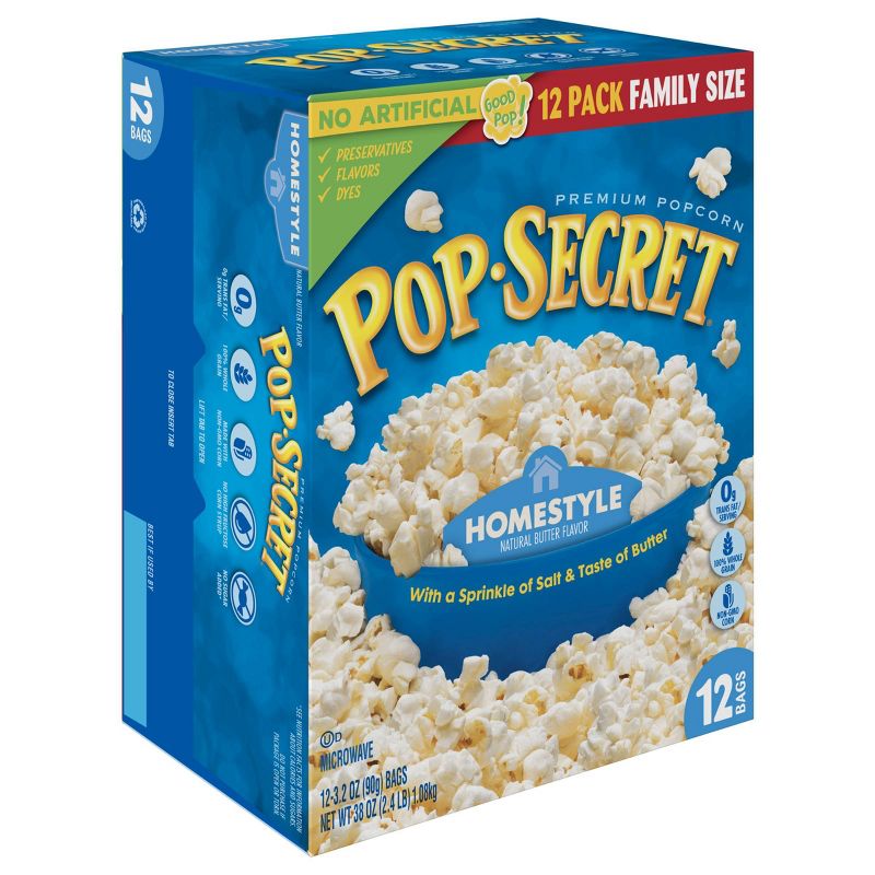 Pop Secret Homestyle Microwave Popcorn - 12ct