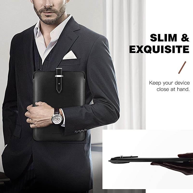 97quot Tablet Sleeve Case for 20182017 iPad 97 6th5th GenerationiPad Pro 97 2016 iPad AirAir 2 Premium PU Leather Pouch Protective Cover Bag EReader Carrying Bag Black