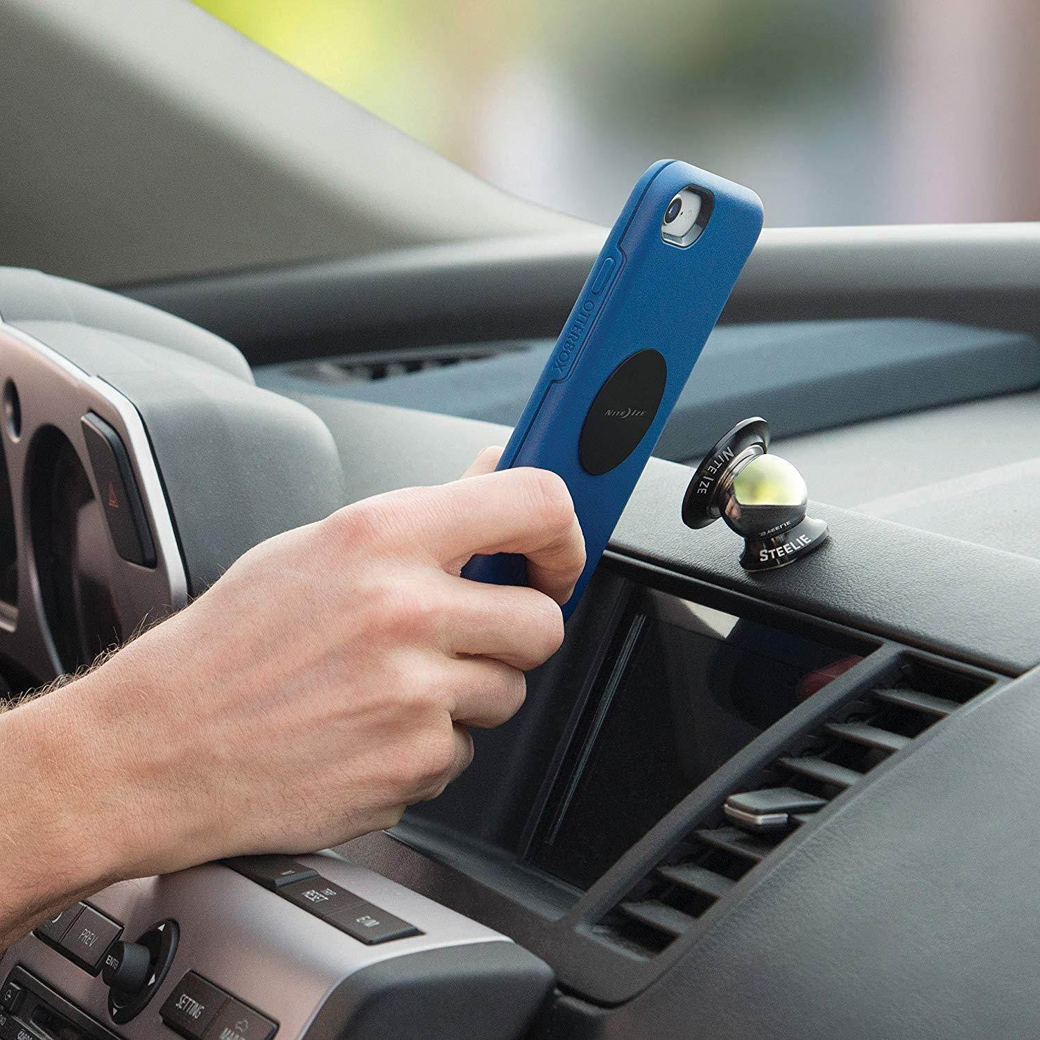Nite Ize Steelie Orbiter Dash Kit - Low Profile Magnetic Car Dash Mount for Smartphones