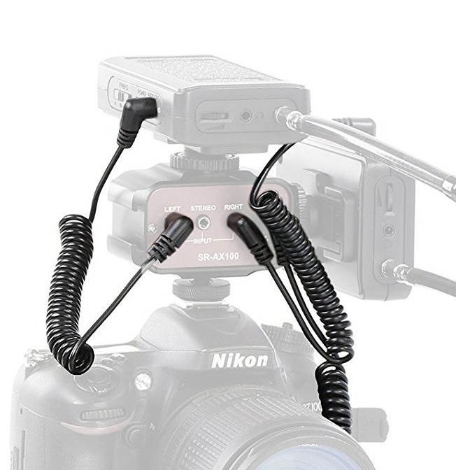 REYTID Replacement Coiled SC7 Cable Compatible with Rode iOS Patch - TRRS to TRS - Microphone / Audio / Lavalier to Smartphone Wire 3.5mm 40cm 15" 0.4m