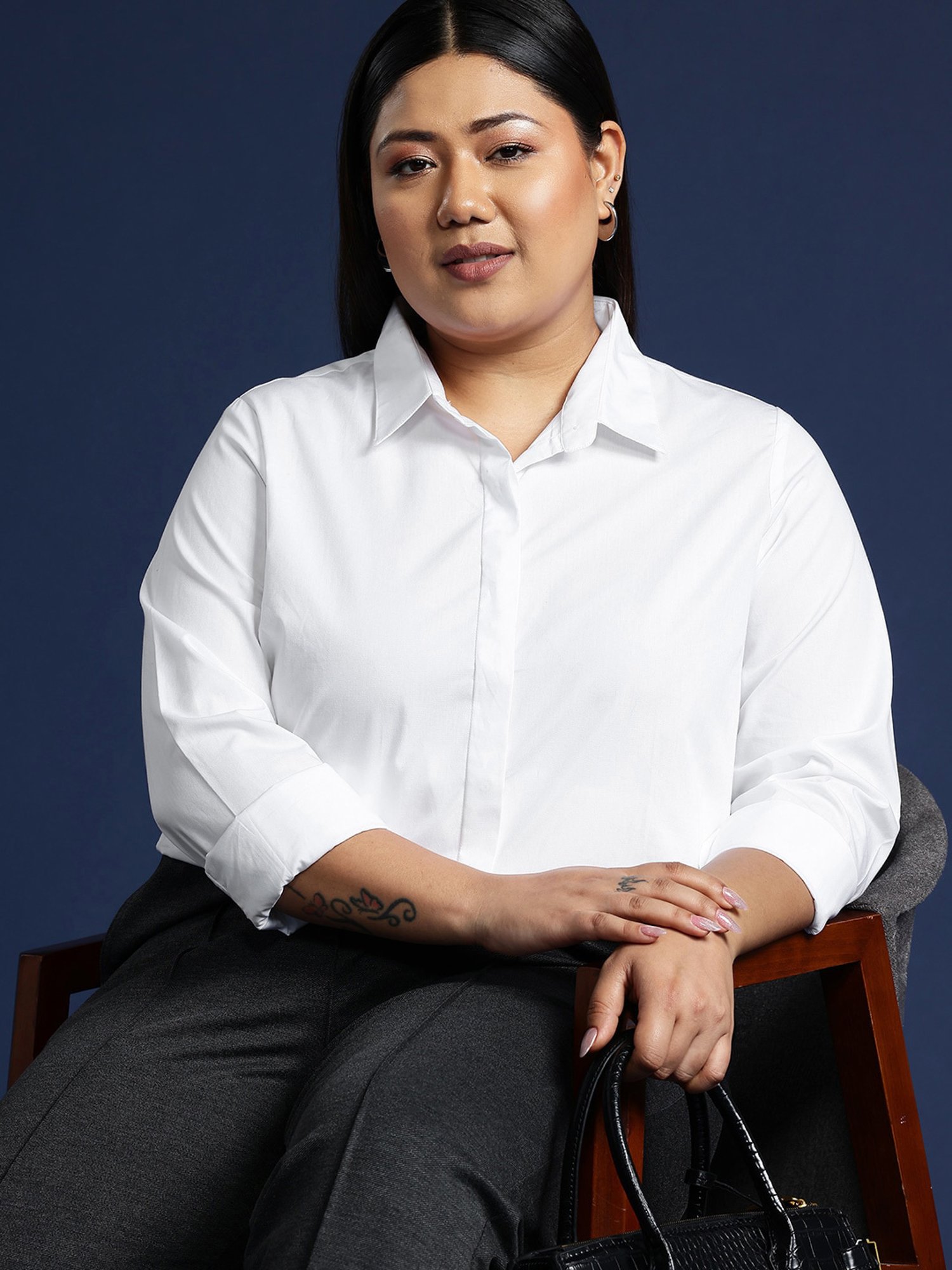 Van Heusen Maroon Plain Formal Shirt