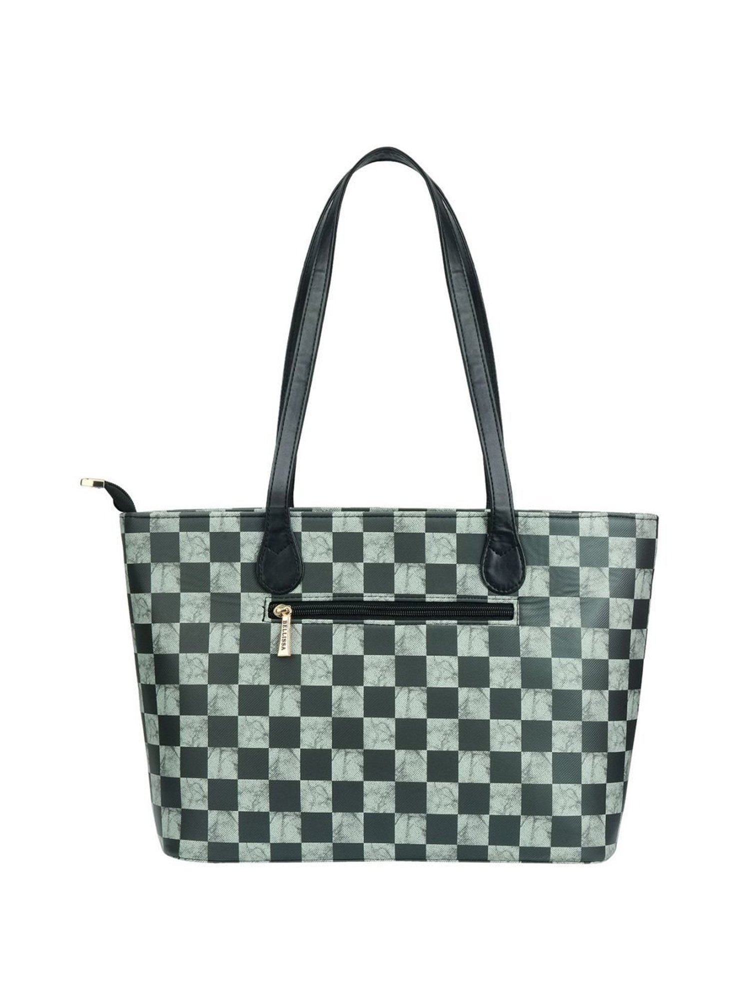 Bellissa Green Checks Medium Mini Box Shoulder Handbag