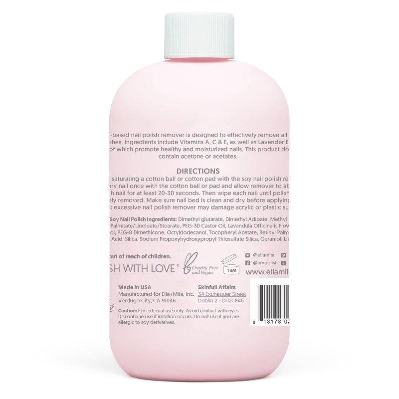 ella+mila Nail Care Soy Nail Polish Remover - 16 fl oz