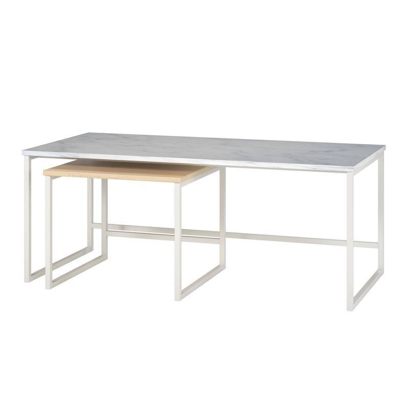 Scarlett Nesting Coffee and End Tables White - CosmoLiving by Cosmopolitan