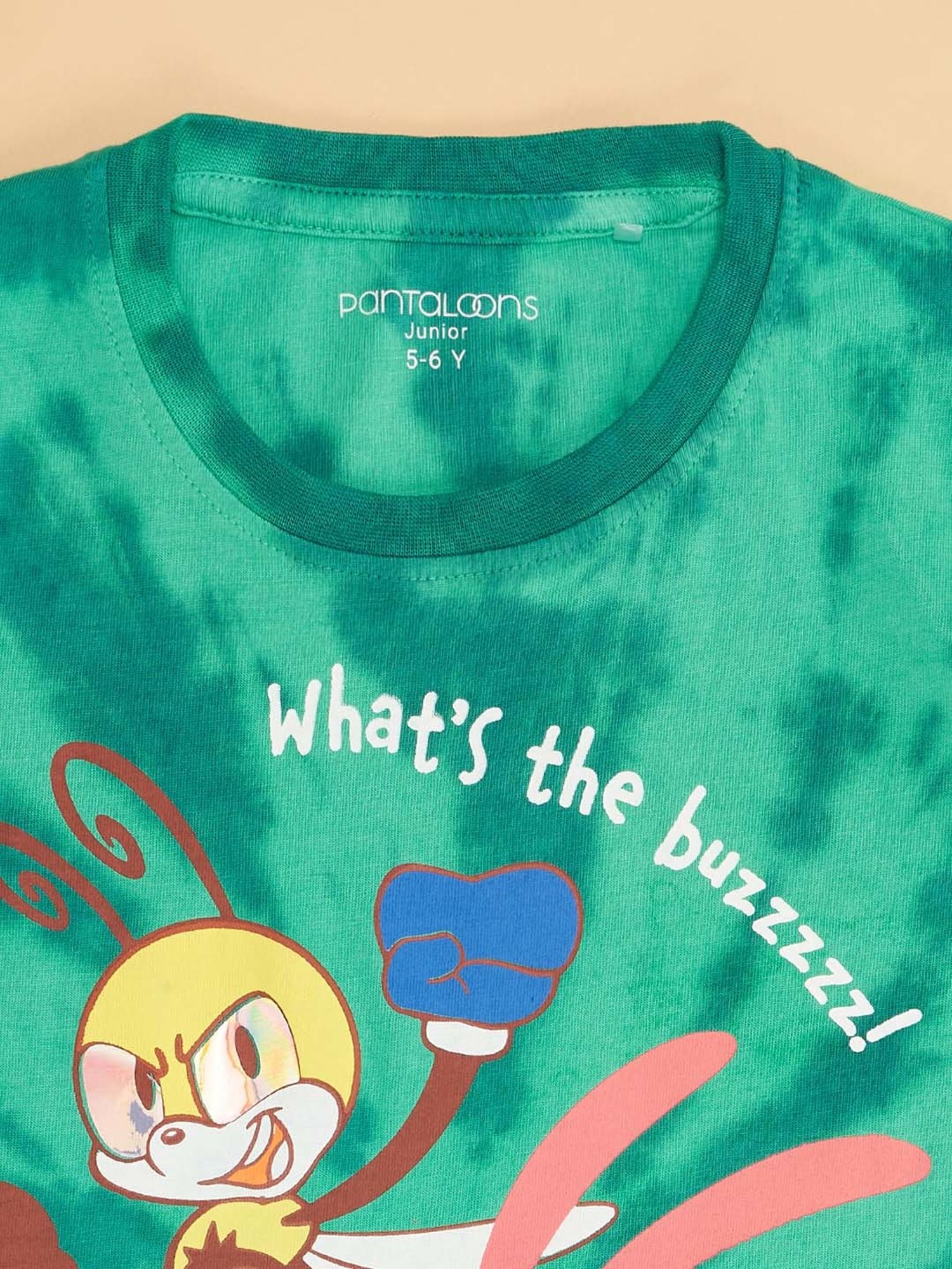 Pantaloons Junior Navy Cotton Printed T-Shirt