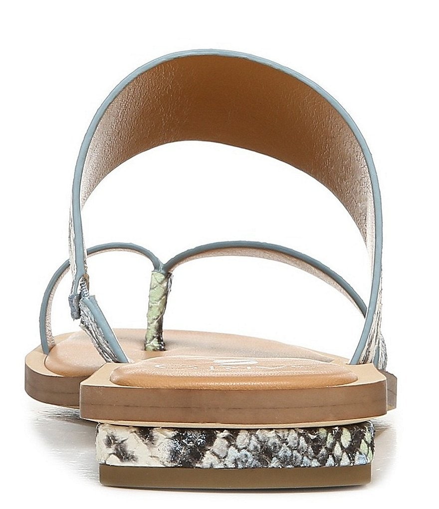 Sarto by Franco Sarto Ediana Snake Print Leather Thong Slide Sandals