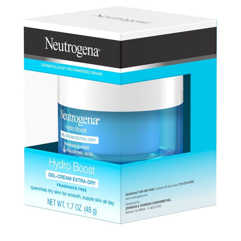 Unscented Neutrogena Hydro Boost Hyaluronic Acid Gel Face Moisturizer to hydrate and smooth extra-dry skin - 1.7oz