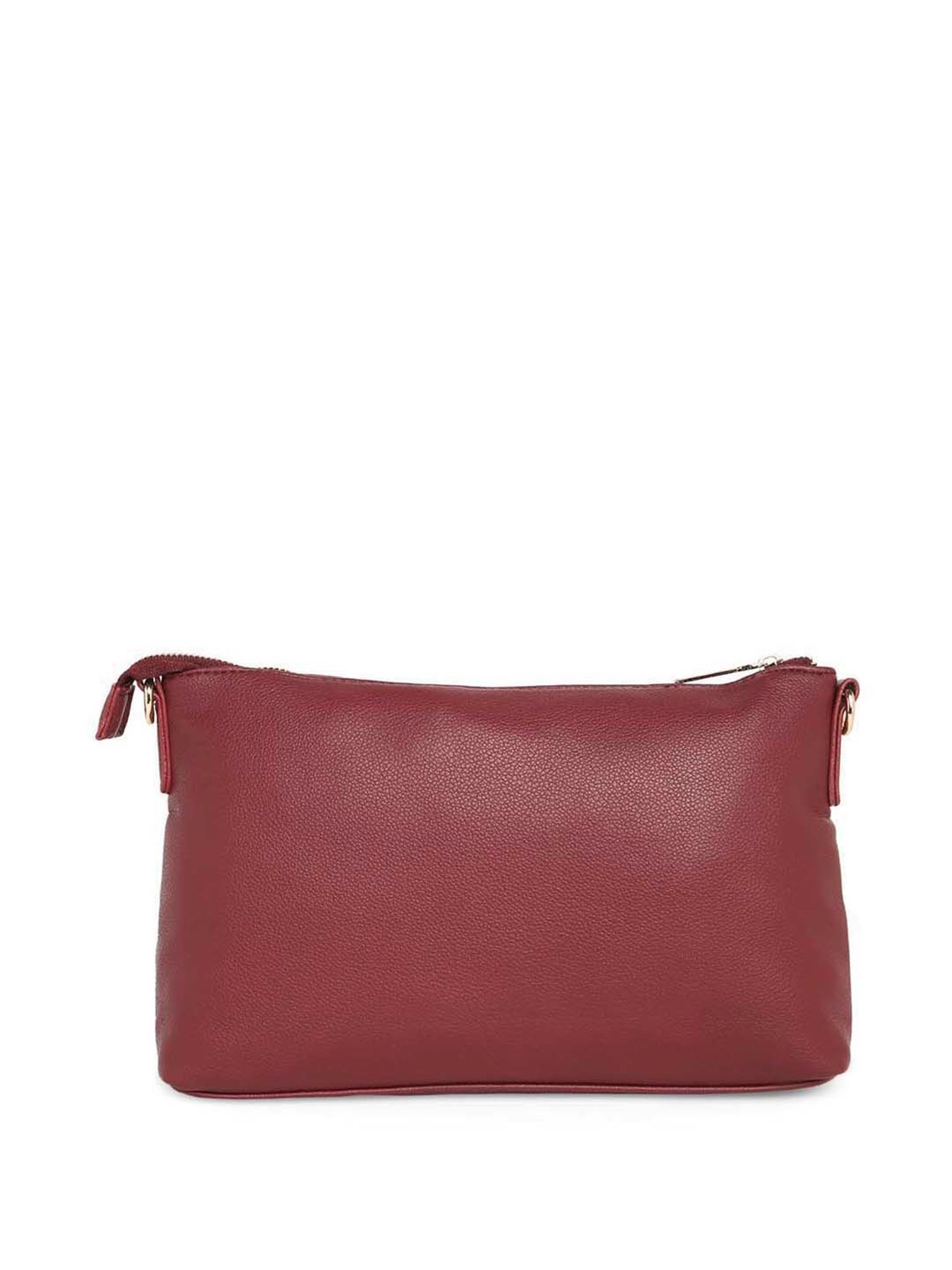 Marina Galanti Maroon Solid Medium Sling Handbag