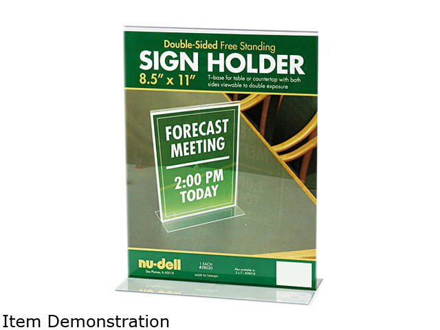 Nu-Dell 38020 Acrylic Sign Holder, 8-1/2 x 11, Clear