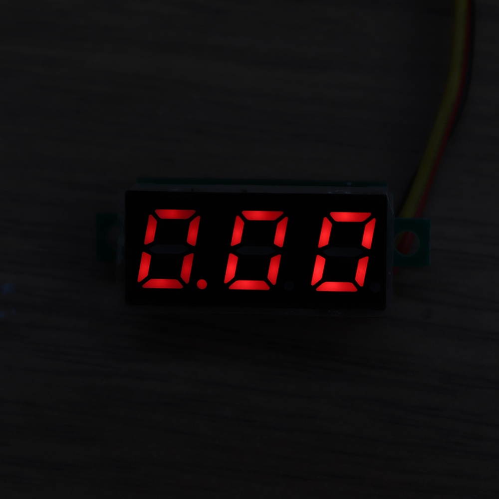 3pcs 0.28 Inch Three-wire 0-100V Digital Red Display DC Voltmeter Adjustable Voltage Meter