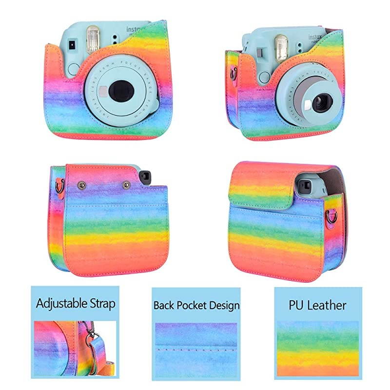 Instax Mini 9 Camera Accessories Bundles Compatible with Fujifilm Instax Mini 9 Mini 8 Mini 8+ Camera with Mini 9 Case,108 Photos Mini Photo Album,etc. (Ice Blue,14 Items)