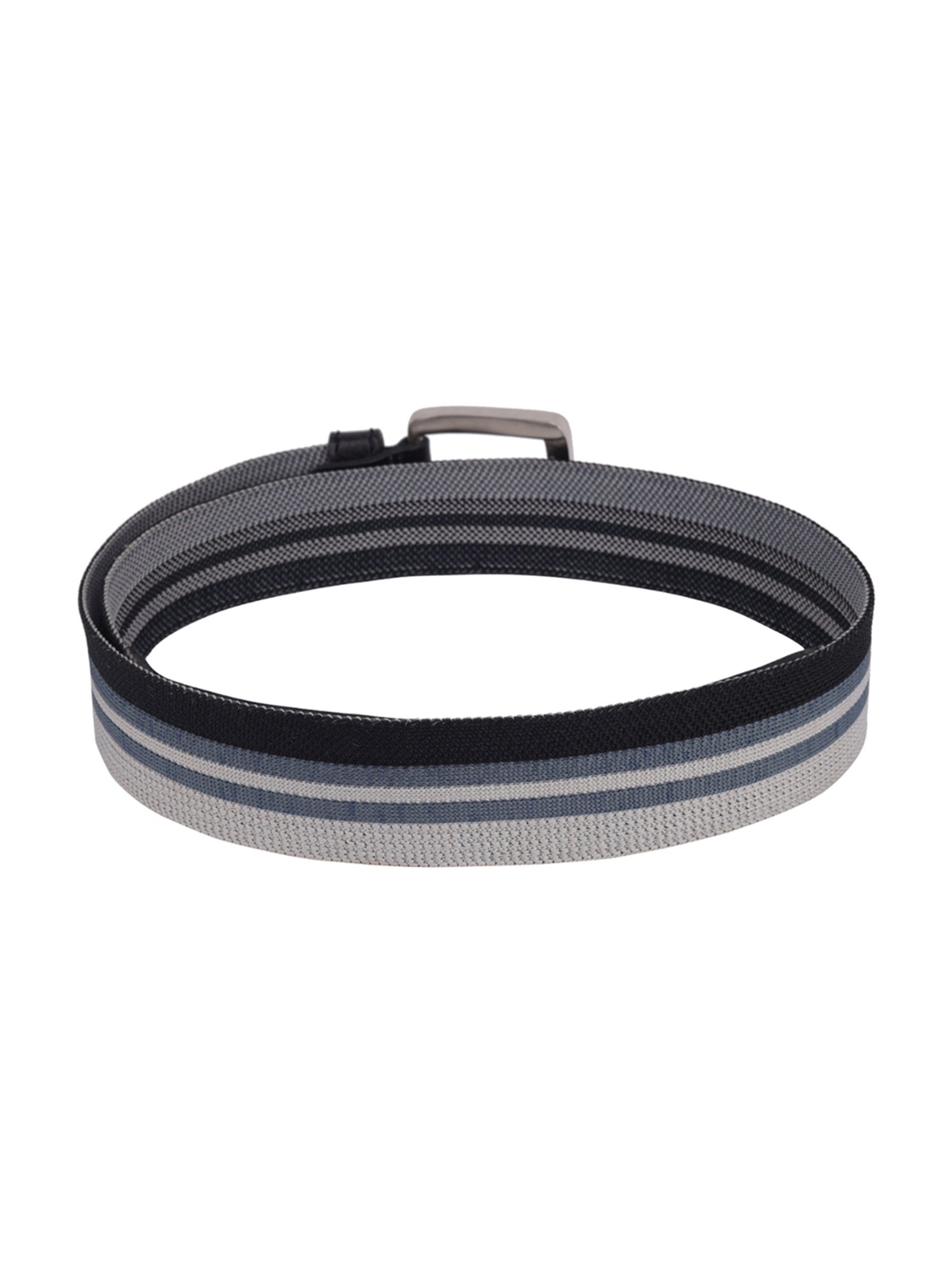 SCHARF Multicolor Twister Canvas Leather Casual Belt for Men