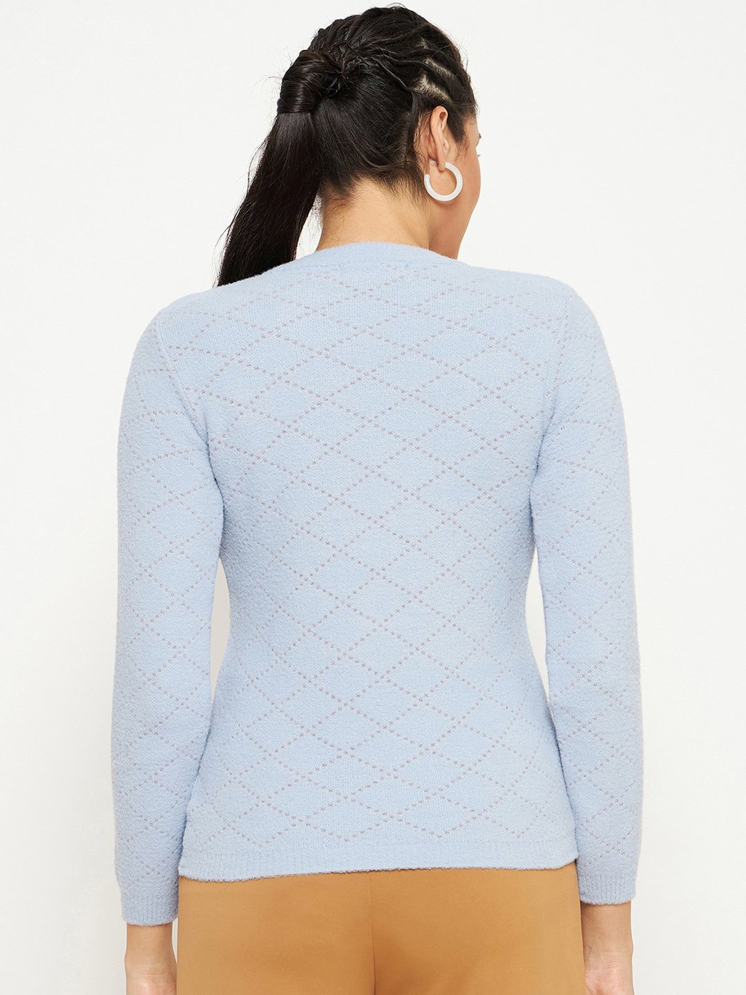 Duke Sky Blue Geometric Print Pullover