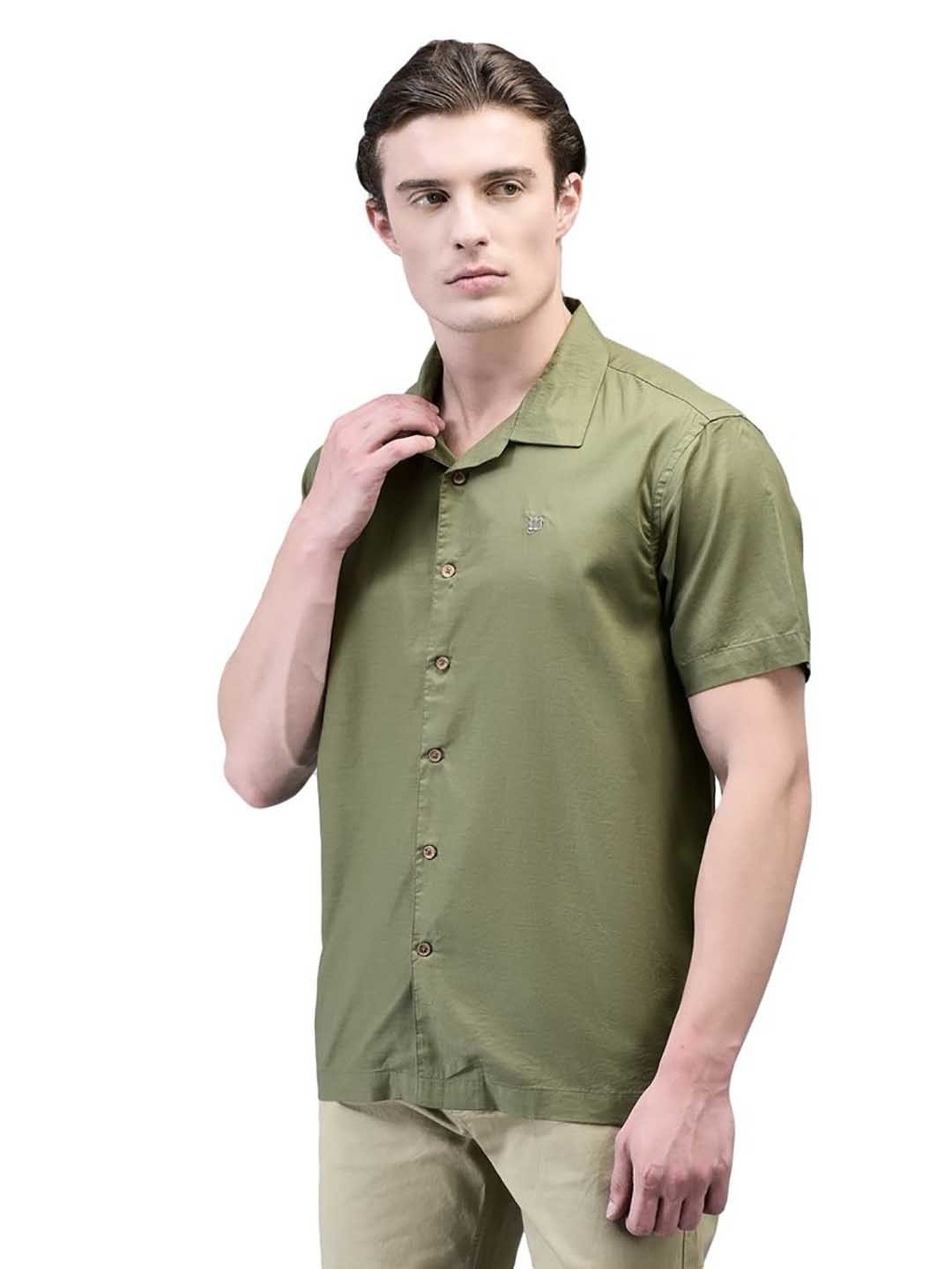 Woods Olive Regular Fit Shirt
