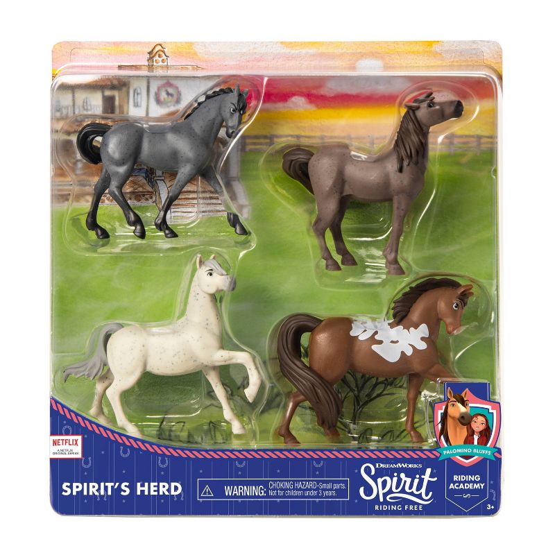 Spirit Riding Free Spirit's Herd Horse Figure 4pk