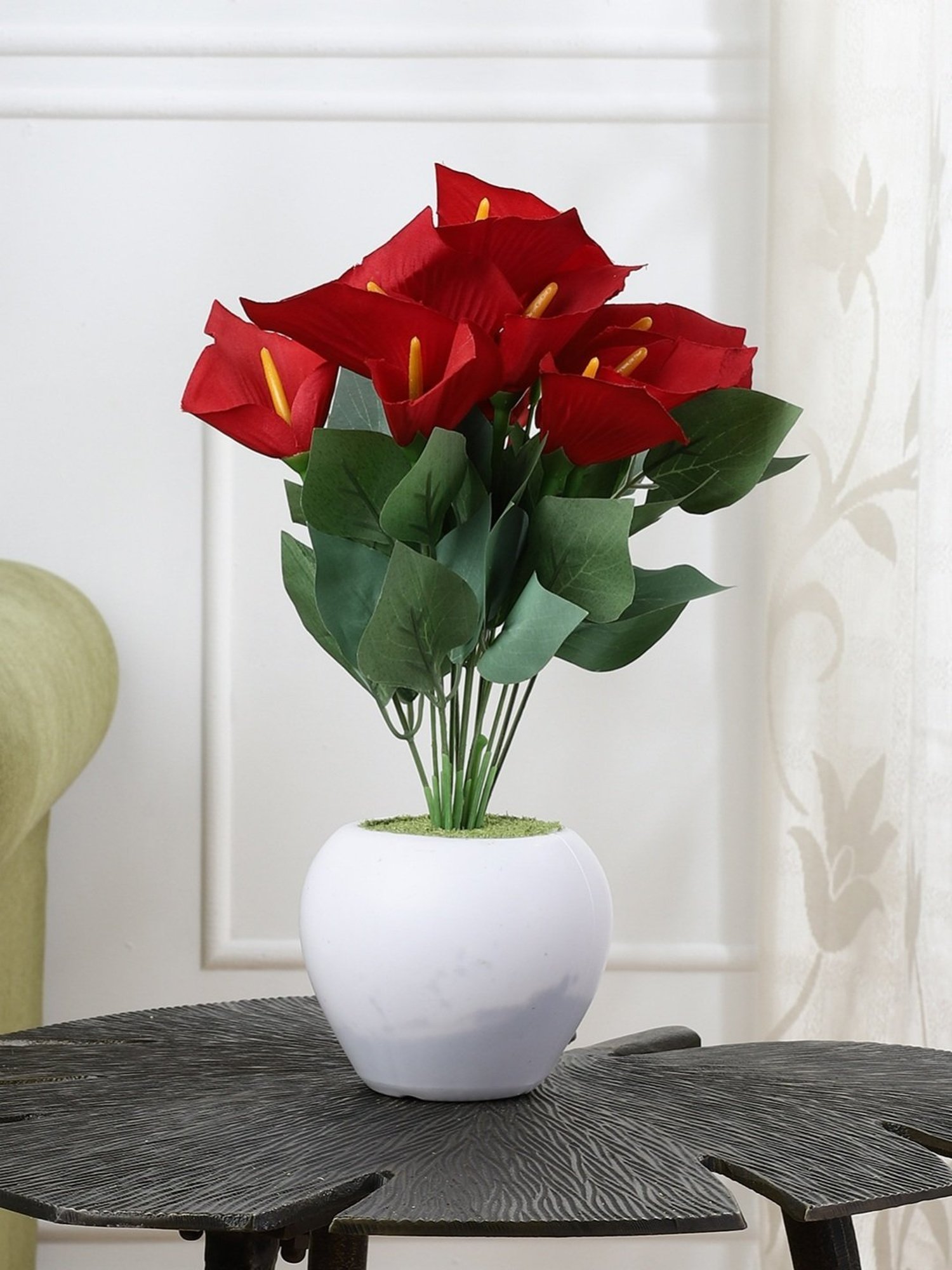 Foliyaj Multicolor Plastic Artificial Anthurium