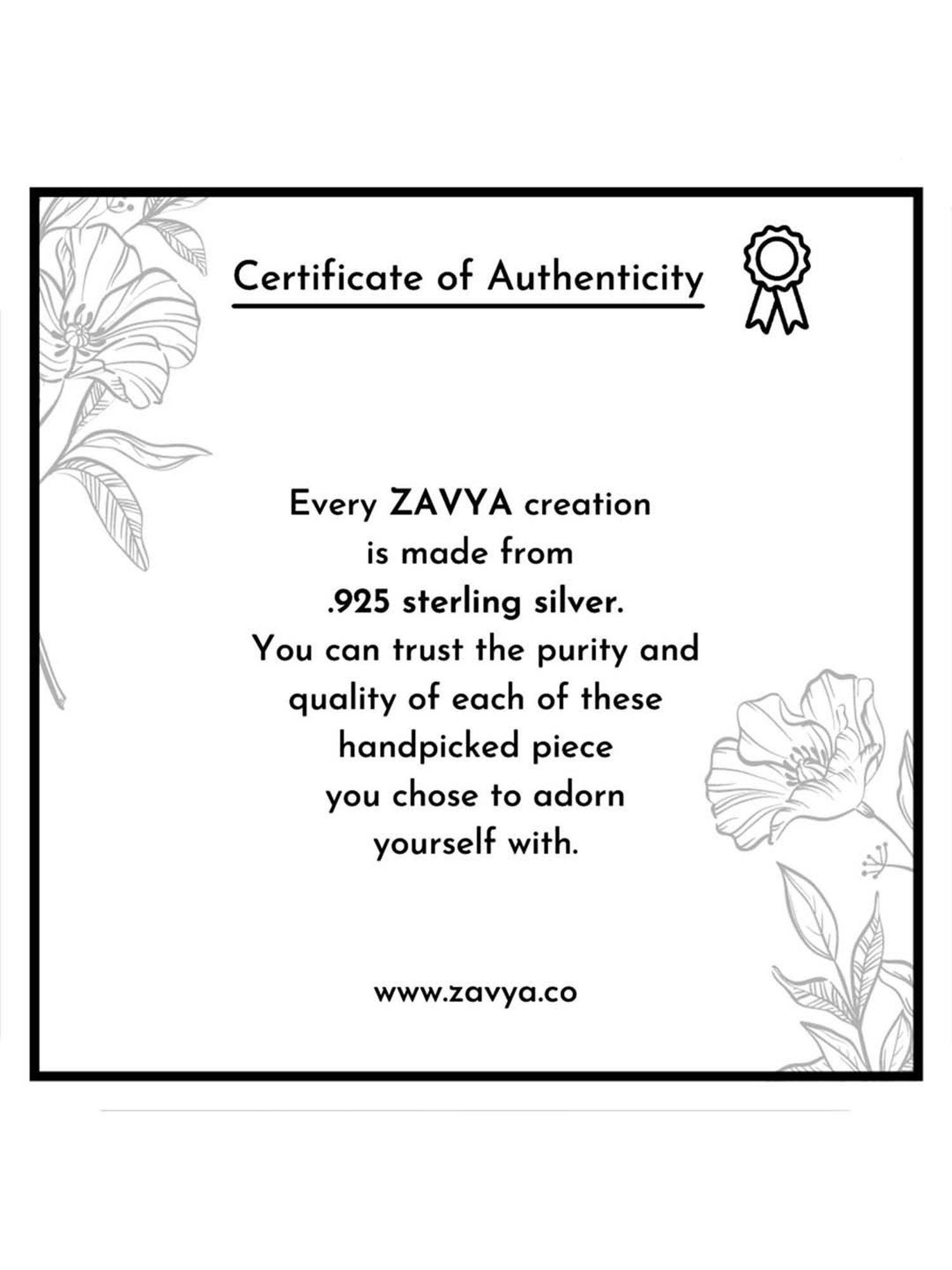 Zavya 92.5 Sterling Silver Floral Nosepin for Women