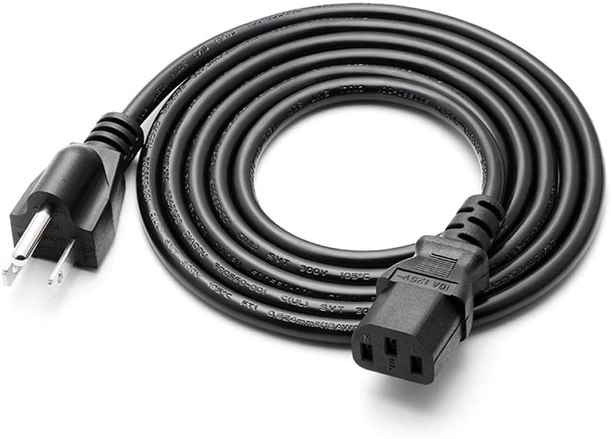 MEROM [UL Listed] Universal AC Power Cord 3 Prong 10FT for LCD Tv and SamsungToshiba Sony Panasonic LG ViewSonic Dell Computer Monitor and Ps3 Xbox 360 Epson Printer Cable Plug