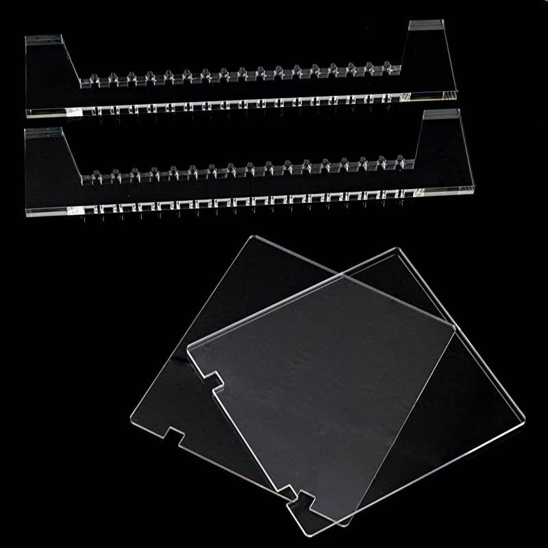 Vinyl Record Holder Acrylic Stand Premium Crystal Clear LP Rack Holds up to 50 Album Lps Functional Rack Design Perfect for 12 or 7 Singles