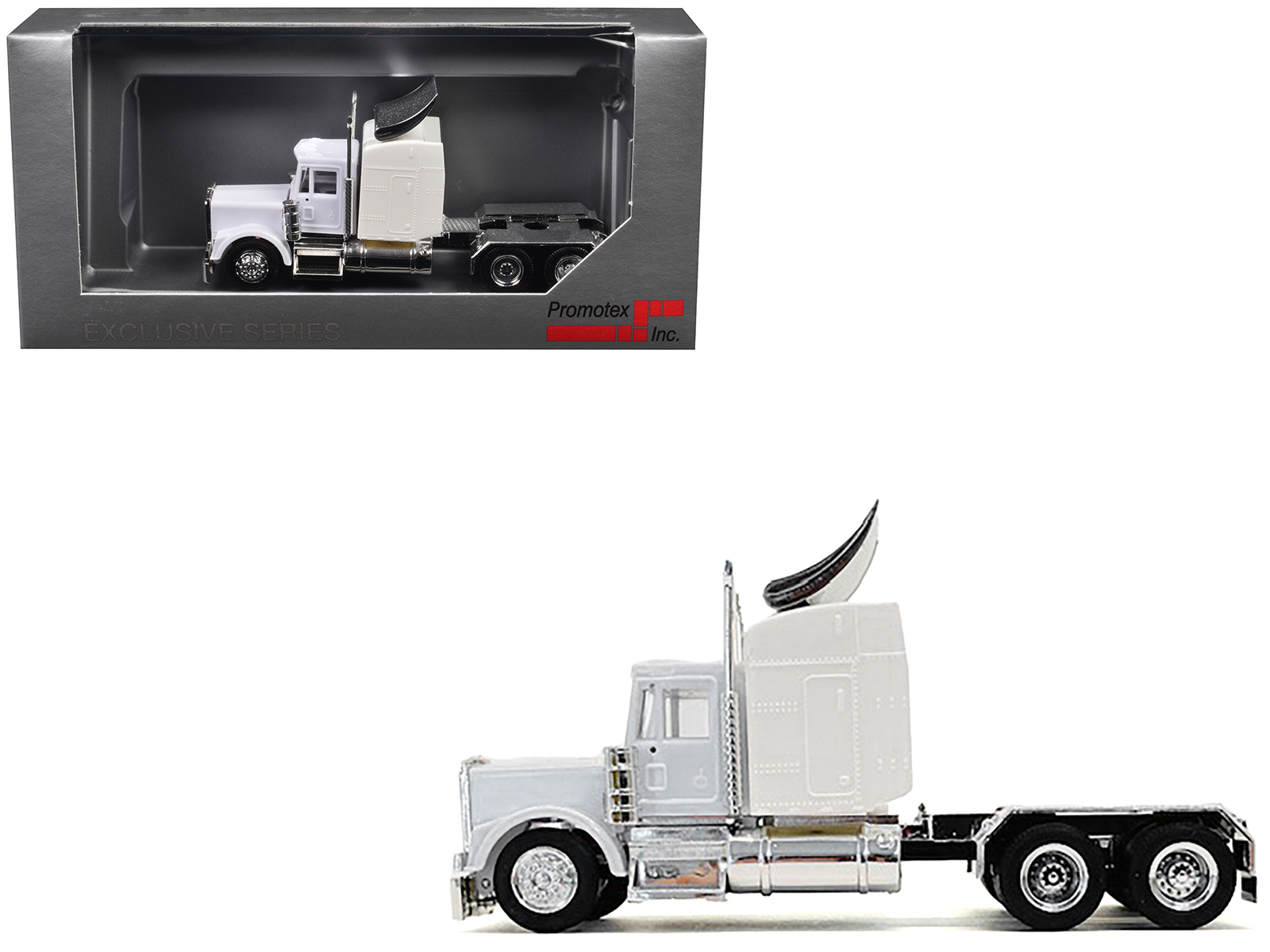 Kenworth T880 Winch Truck with Pinnacle Frac Tank Trailer White and Viper Red 1/34 Diecast Model by First Gear