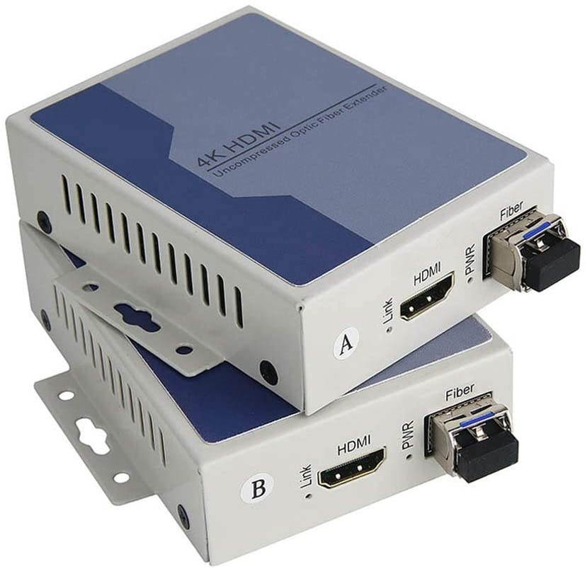 Primeda 4K HDMI Extenders Over Fiber Optic up 10Km,Uncompressed, Support 4Kx2K 3840x2160@30Hz& 3D (Without KVM)