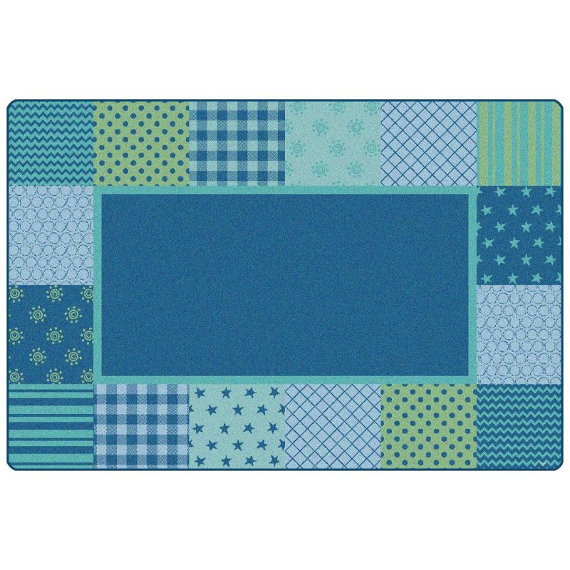 6'x9' Rectangle Woven Star Area Rug Blue - Carpets For Kids