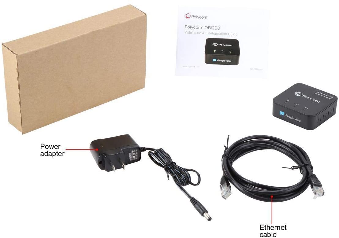 OBi200 1-Port VoIP Adapter with Google Voice and Fax Support for Home and SOHO Phone Service, Black