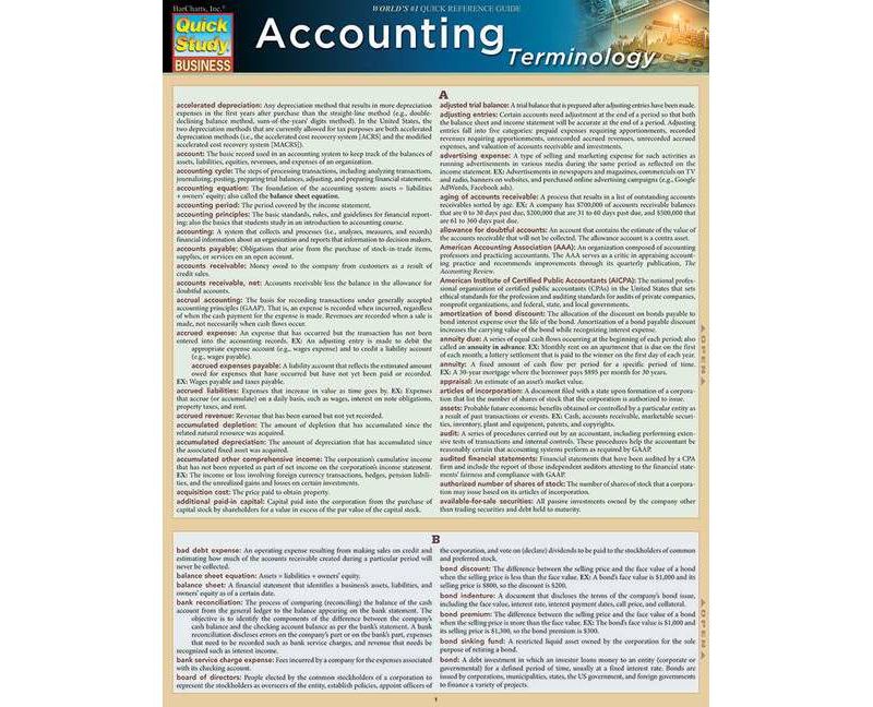 Accounting Terminology - by  Michael P Griffin (Poster)