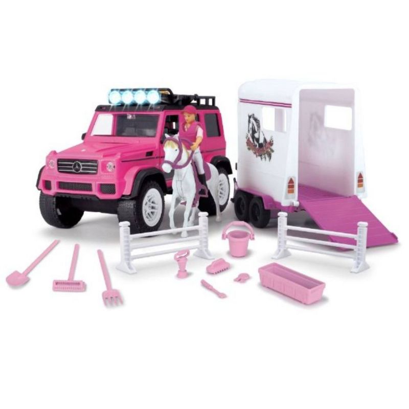 Dickie Toys Playlife Horse Trailer Playset - Pink