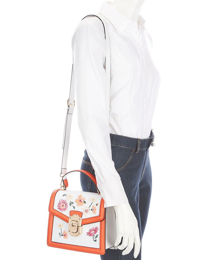 ALDO Adryniel Floral Top Handle Satchel Bag