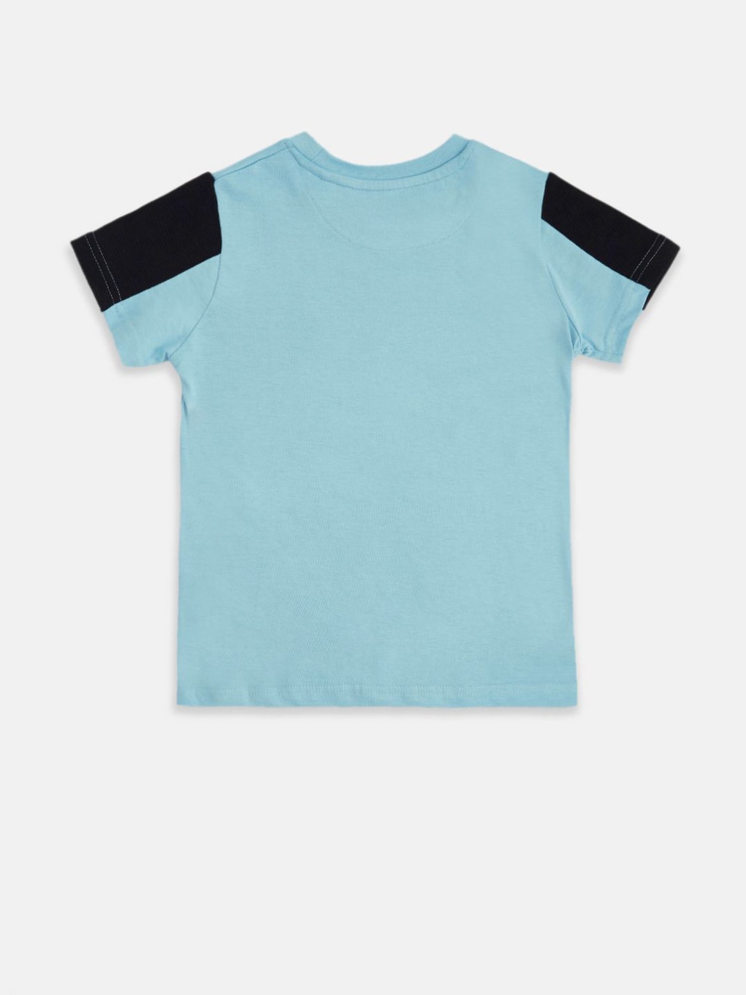 Pantaloons Junior Sky Blue Printed T-Shirt