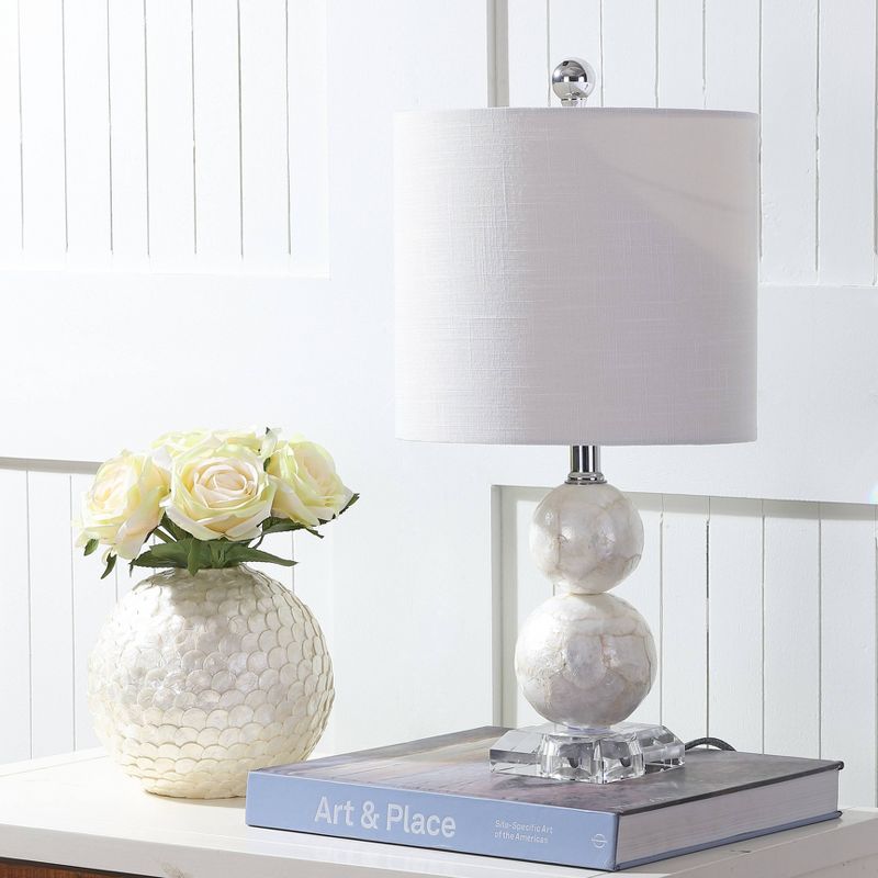 19" Bailey Seashell Table Lamp (Includes LED Light Bulb) White - JONATHAN Y