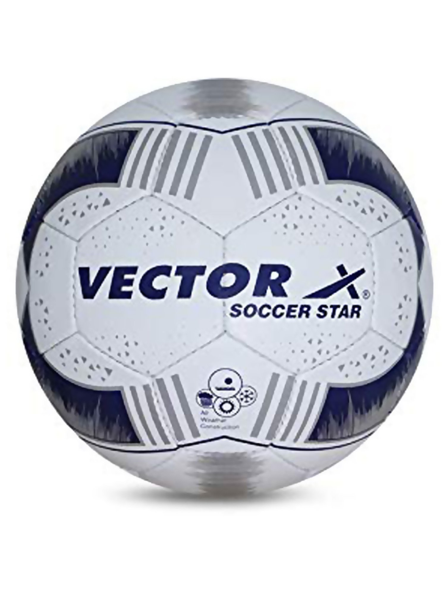 Vector X SOCCER STAR Football (White & Blue) Size - 5
