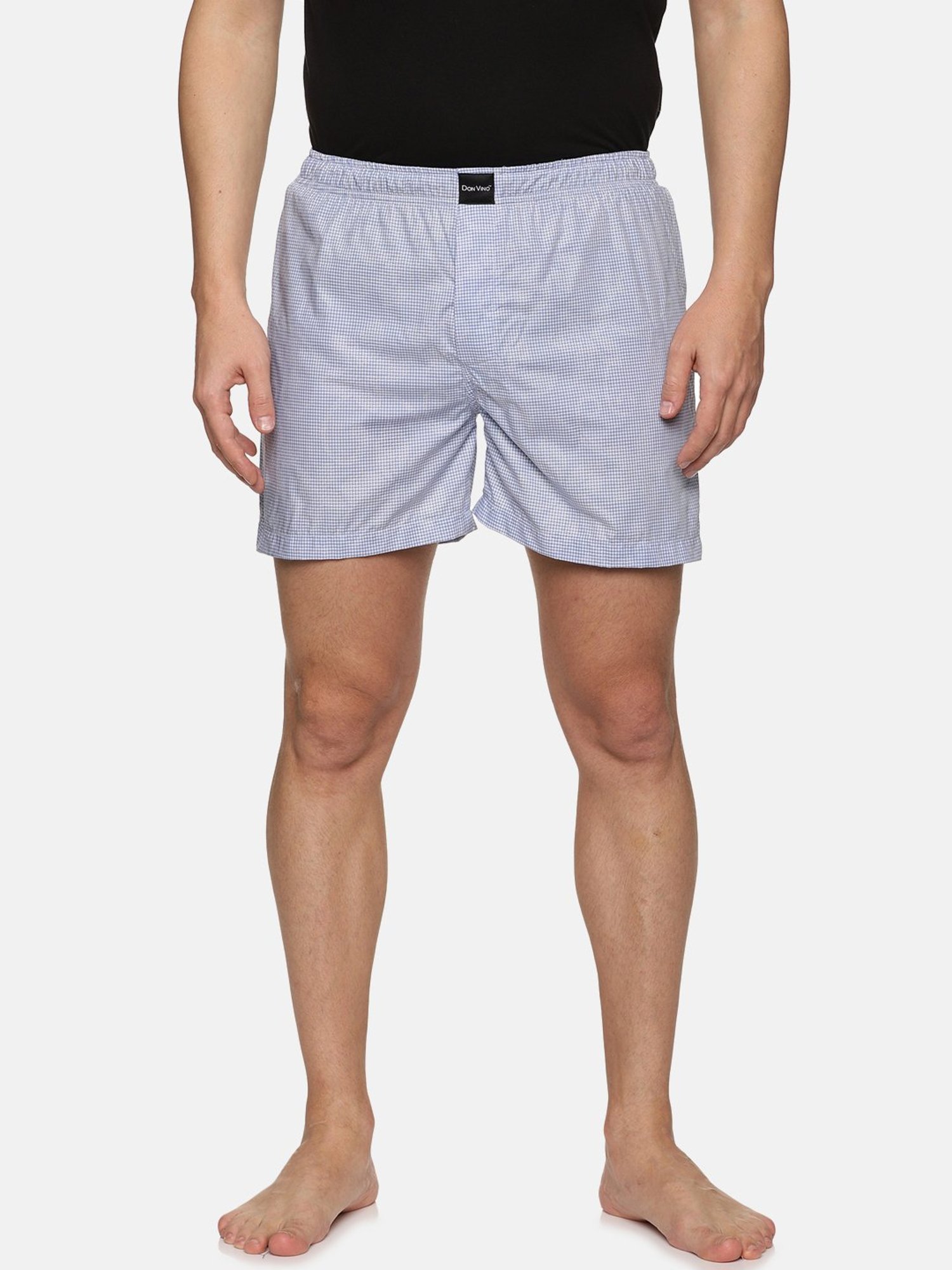 Don Vino Light Blue Regular Fit Striped Boxers