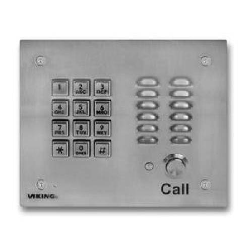 VIKING ELECTRONICS VIK#VKK17003 Handsfree Phone w/ Key Pad - Stainless