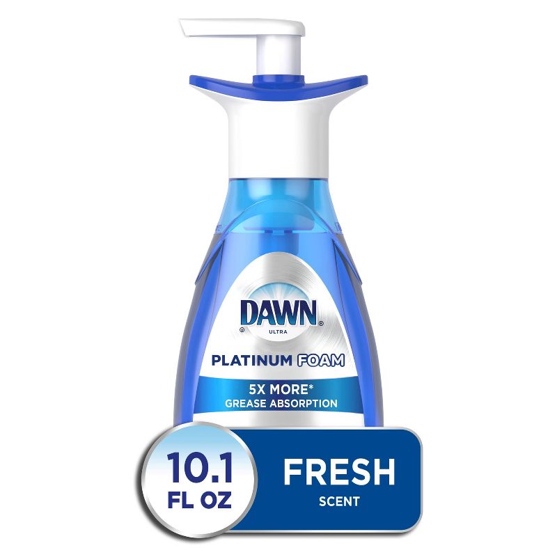 Dawn Platinum Dishwashing Foam, Fresh Rapids Scent - 10.1 fl oz