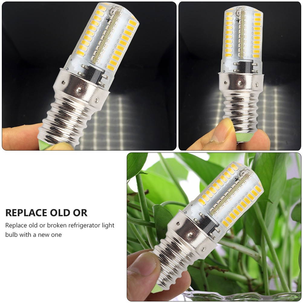 3PCS Replacement Silicone E14 Base Light Bulb for Sewing Machine Home Appliance Fridge