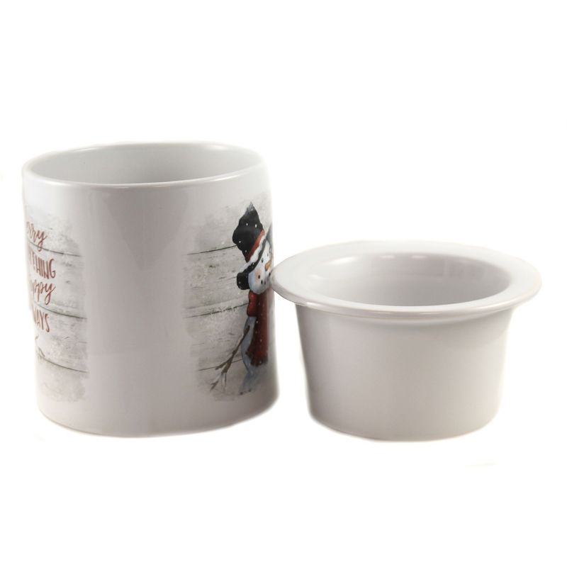Tabletop 5.5" Merry Christmas Dip Chiller Snowman Party Christmas Carson Home Accents  -  Serving Bowls